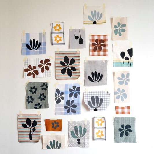 Saturday 26 September, 2-5 p.m. (BST): Online Workshop, Stencil New Designs on Revived Fabric with Lotta Jansdotter