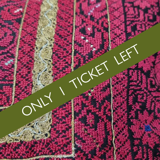 Tuesday 23 September, 6-8 p.m.: Workshop: Stitching Palestinian Heritage with the Tatreez Collective at Museum of the Home