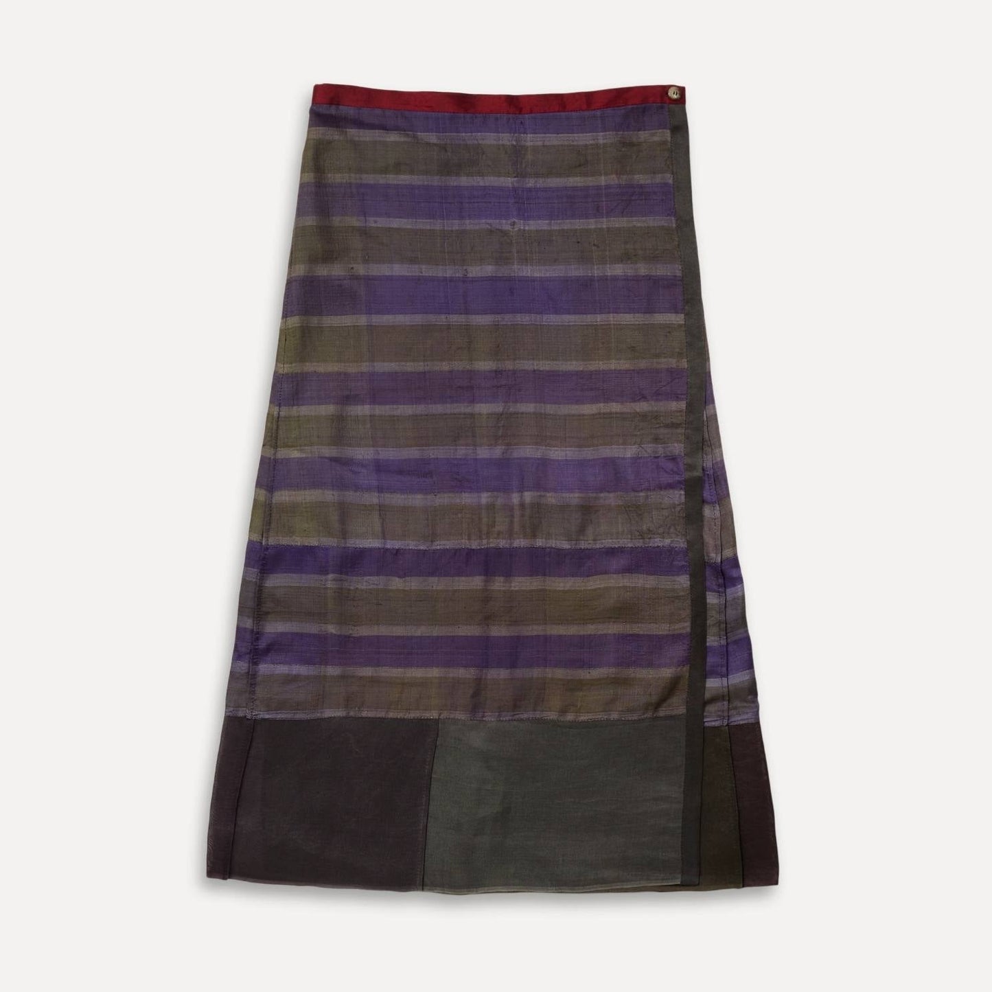 Turkey, Gönül Paksoy, Wrap-Around Colour-Blocked Silk Skirt