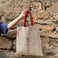 Bhutan, Colours of Bhutan, Nettle Tote (Madder on Natural)