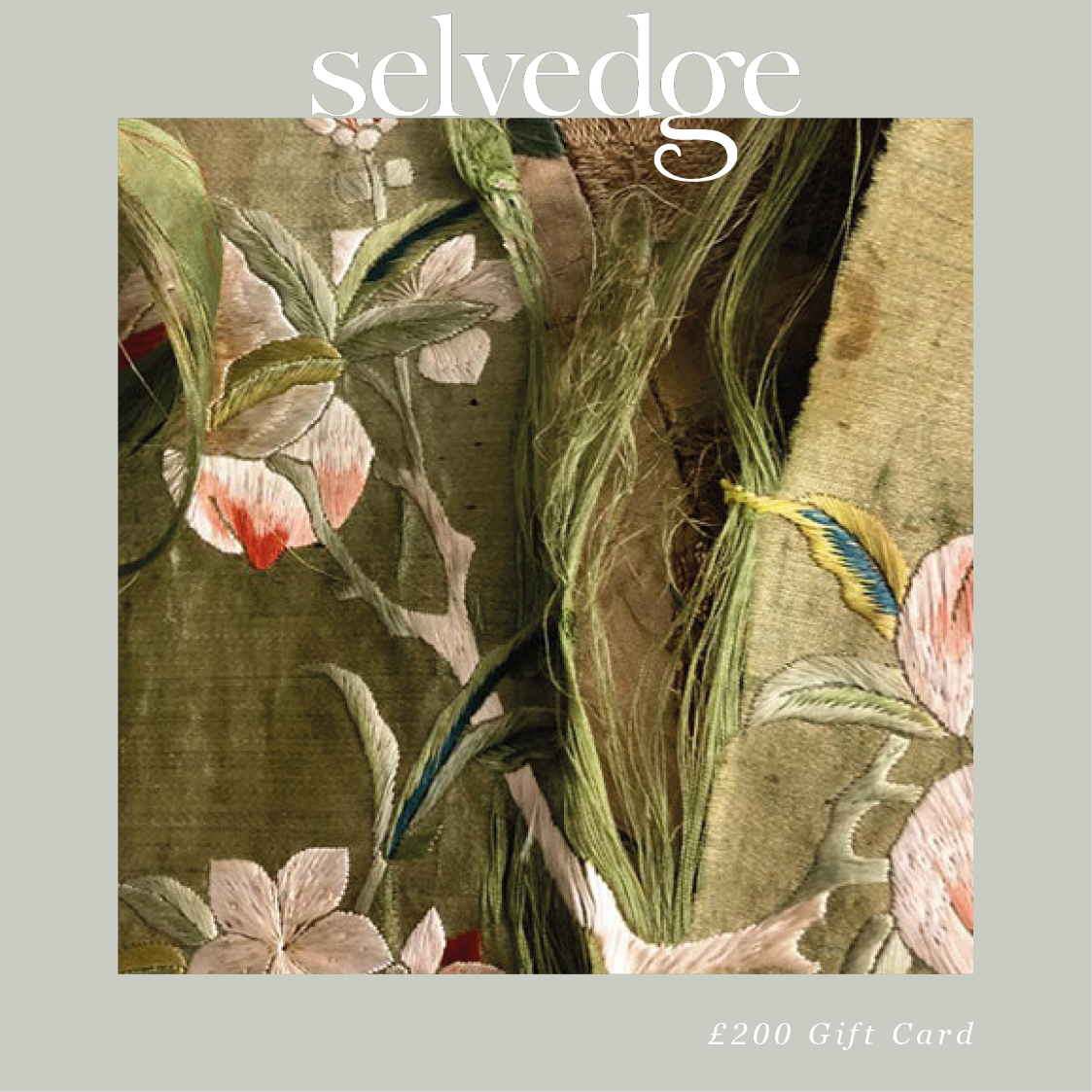 The Selvedge Gift Voucher Card UK