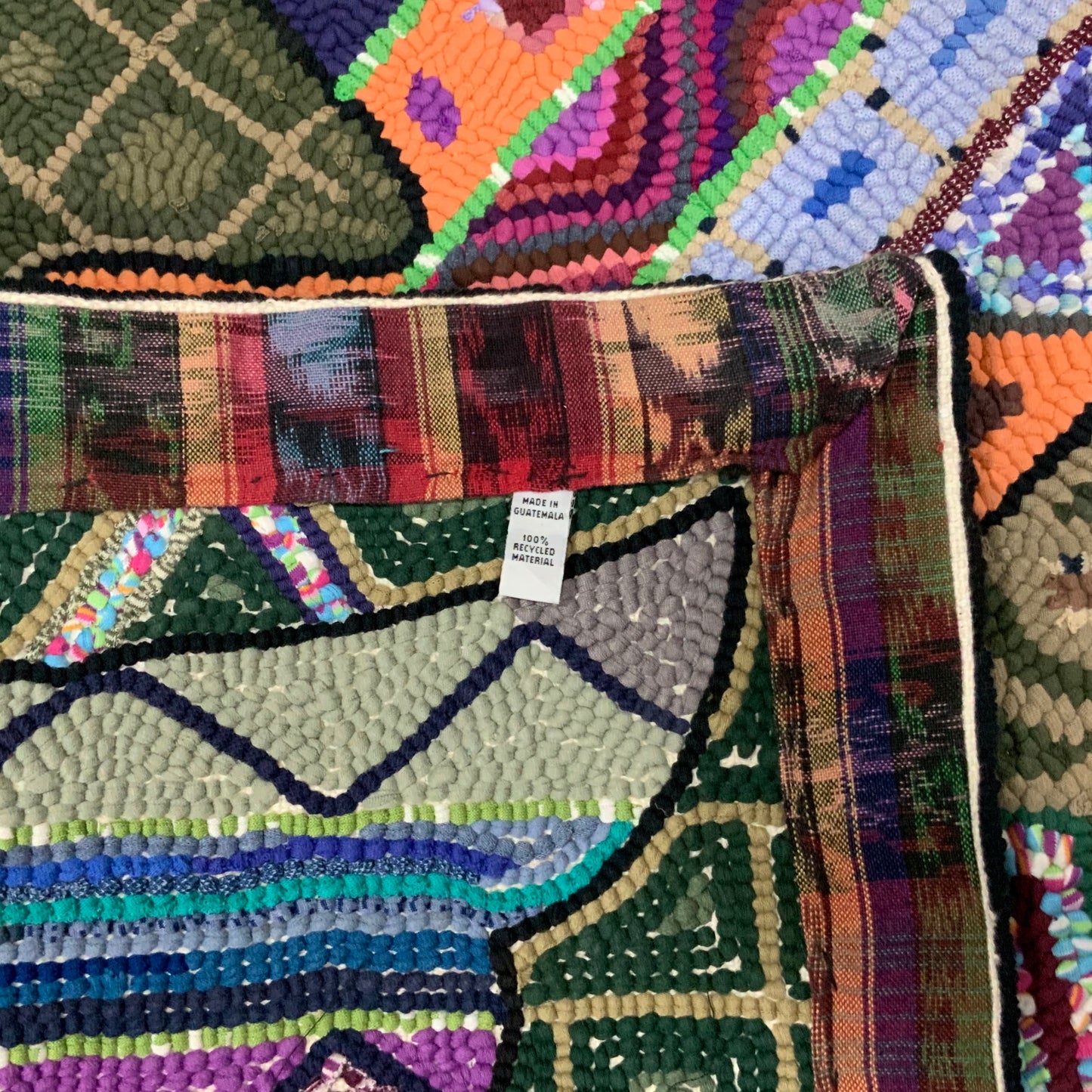 Guatemala, Multicolores/ Silvia Ajcot Solis, "Meeting of the Minds" Hand-Hooked Rug