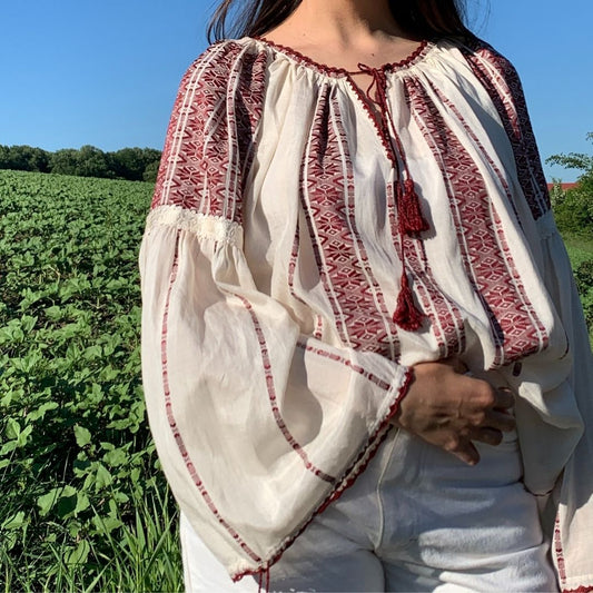 Romania, Borganic Romanian Mulberry Silk / Andreea Tanasescu, DONIA Romanian Blouse