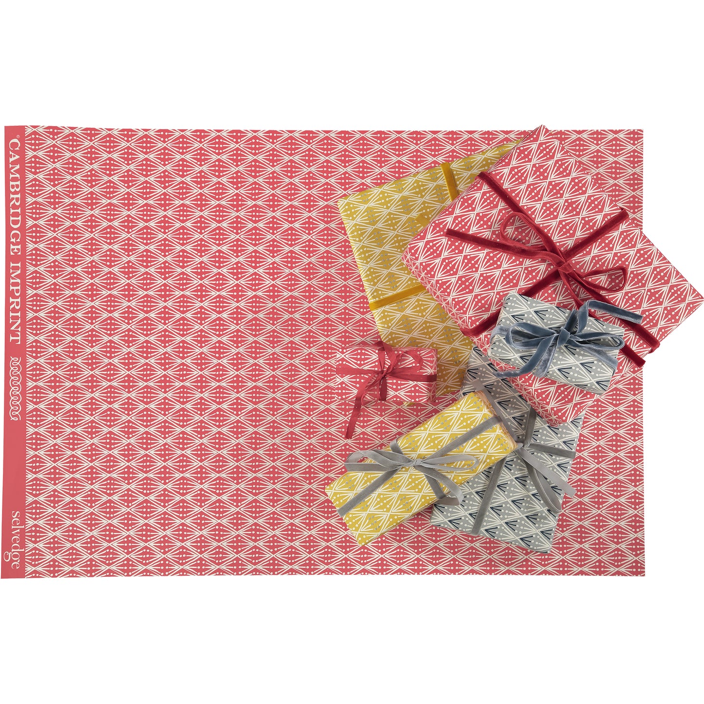 Selvedge & Cambridge Imprint, Gift Wrapping Paper (Assortment of Colours Available)