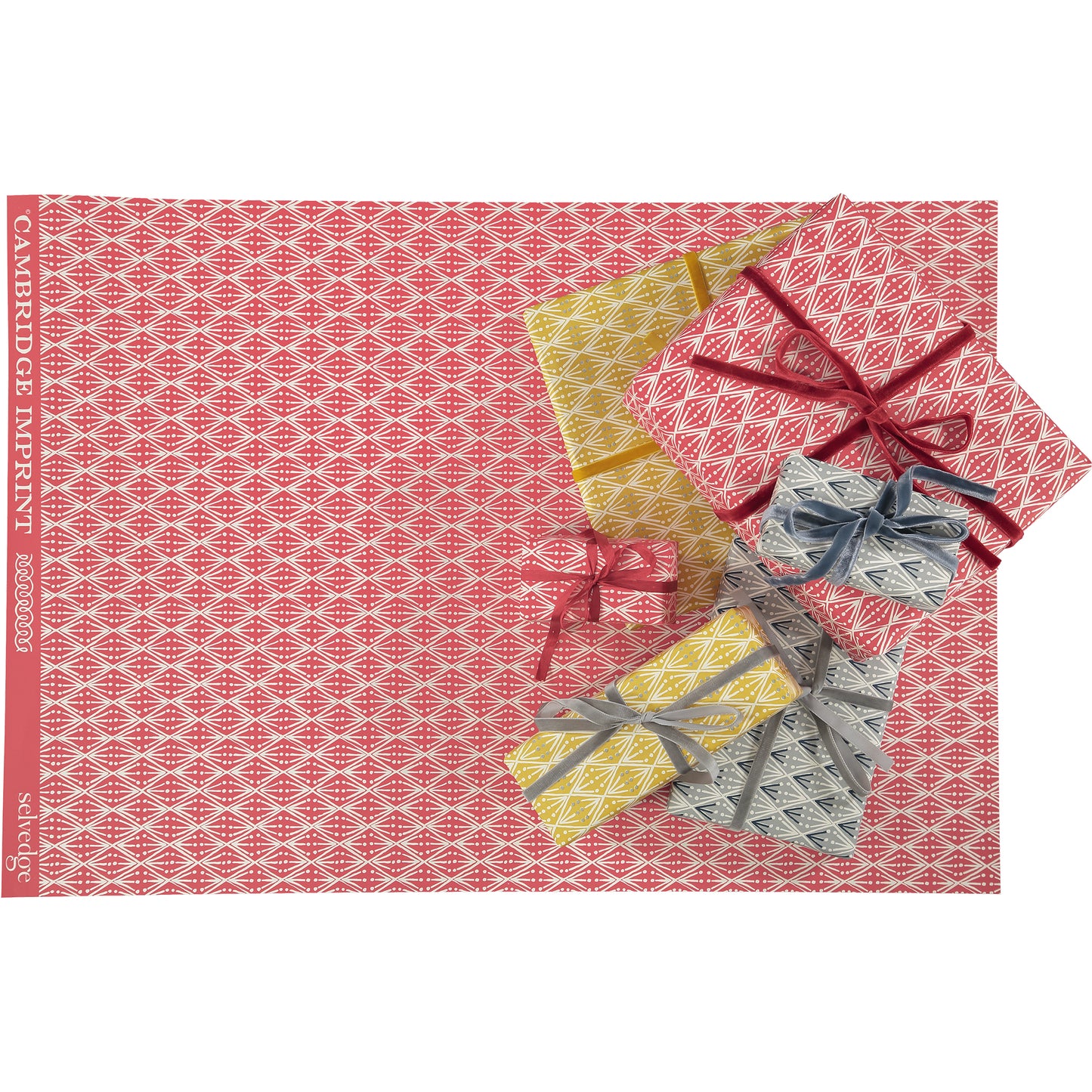 The Selvedge Gift Wrapping Paper by Cambridge Imprint (Assortment of Colours Available)