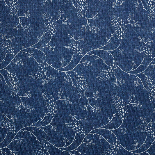 Austria, Karl and Maria Wagner, Blaudruck Kornähre Print Yardage Narrow 0.9 m Wide