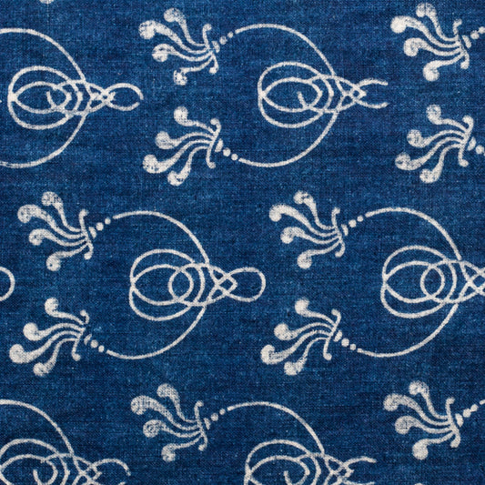 Austria, Karl and Maria Wagner, Blaudruck Jugendstil Print Yardage Narrow 0.9 m Wide