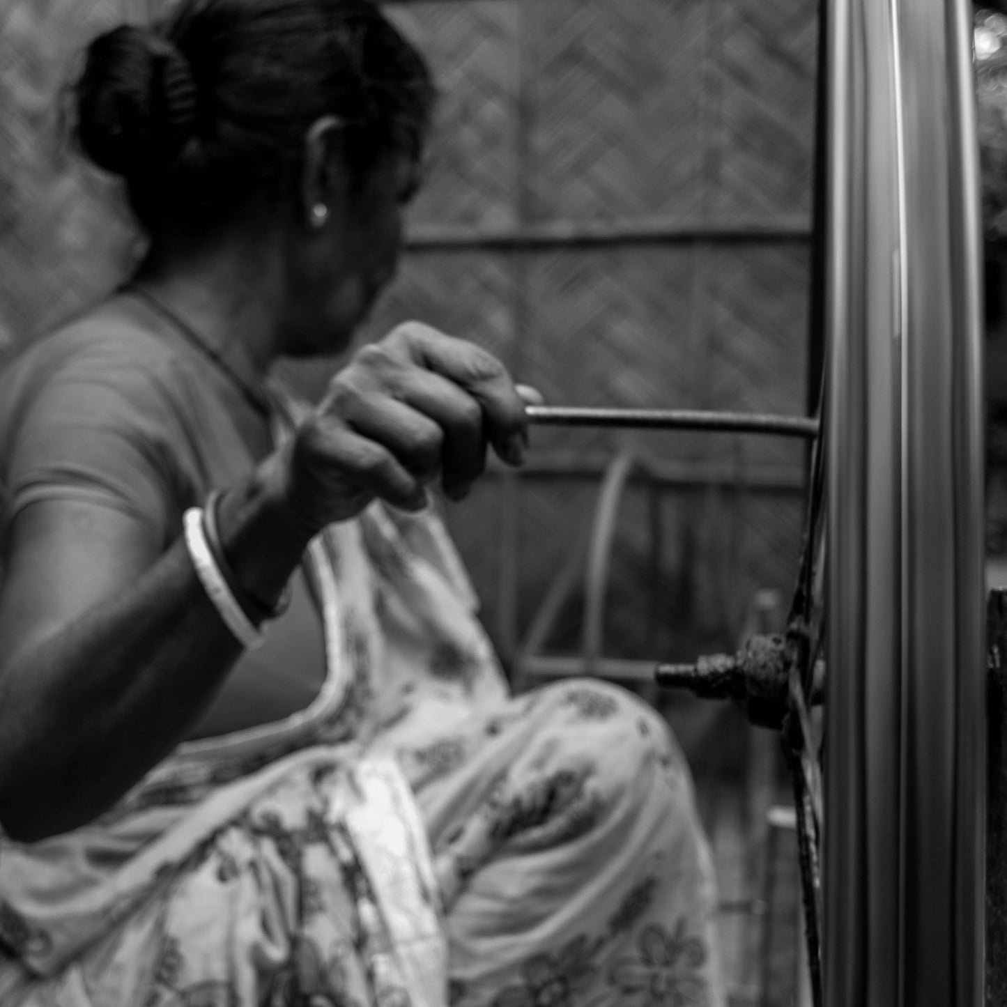India, Karomi Crafts & Textiles, Weaving