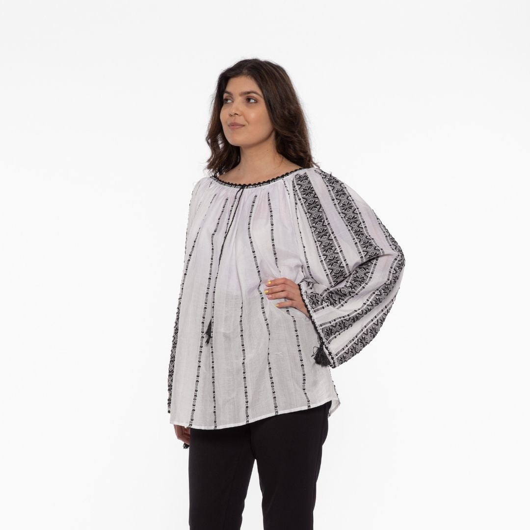 Romania, Borganic Romanian Mulberry Silk / Andreea Tanasescu, SILVA Romanian Blouse