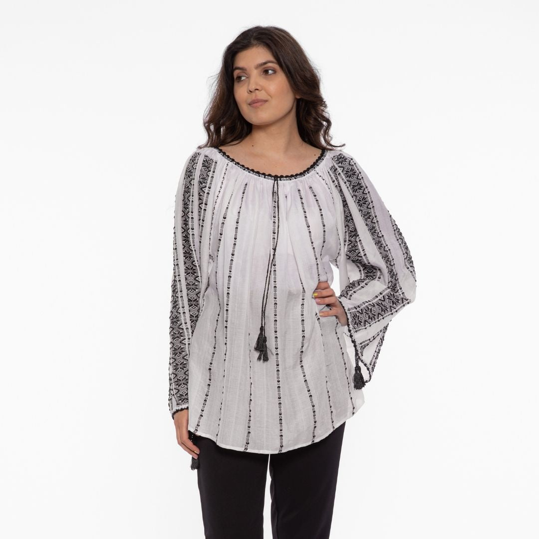Romania, Borganic Romanian Mulberry Silk / Andreea Tanasescu, SILVA Romanian Blouse