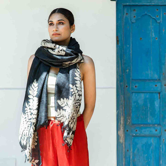India, Aeshaane, ‘Magnum Opus’ Tussar Peace Silk Scarf