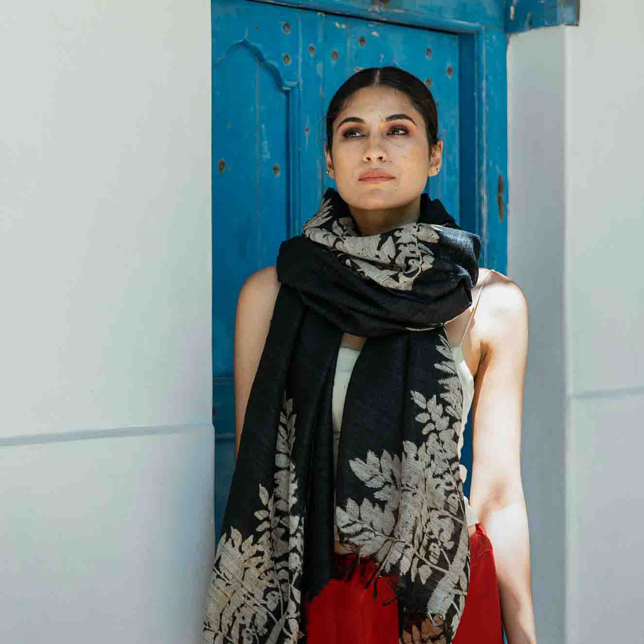 India, Aeshaane, ‘Magnum Opus’ Tussar Peace Silk Scarf