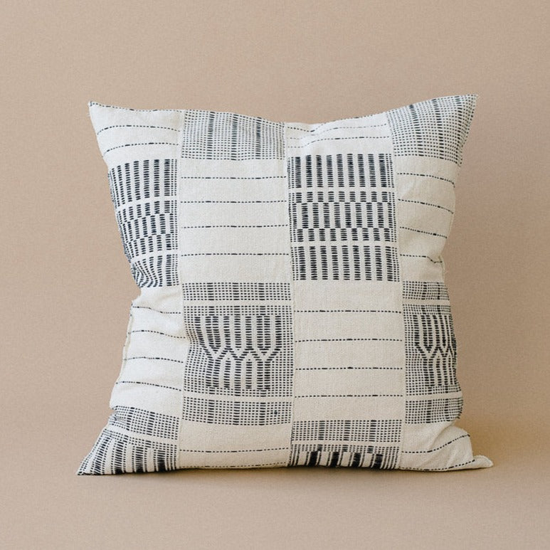 Ivory Coast & USA, Five Six Textiles, Artisanal Pillow Indigo