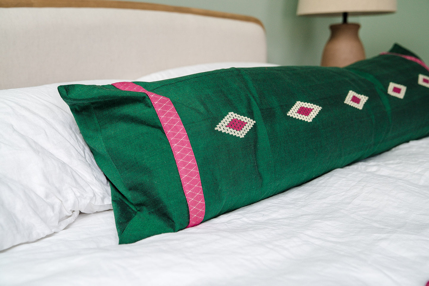 Afghanistan, Myanmar, Lebanon, Colombia & UK, Ishkar, Kachin Bolster Cushion