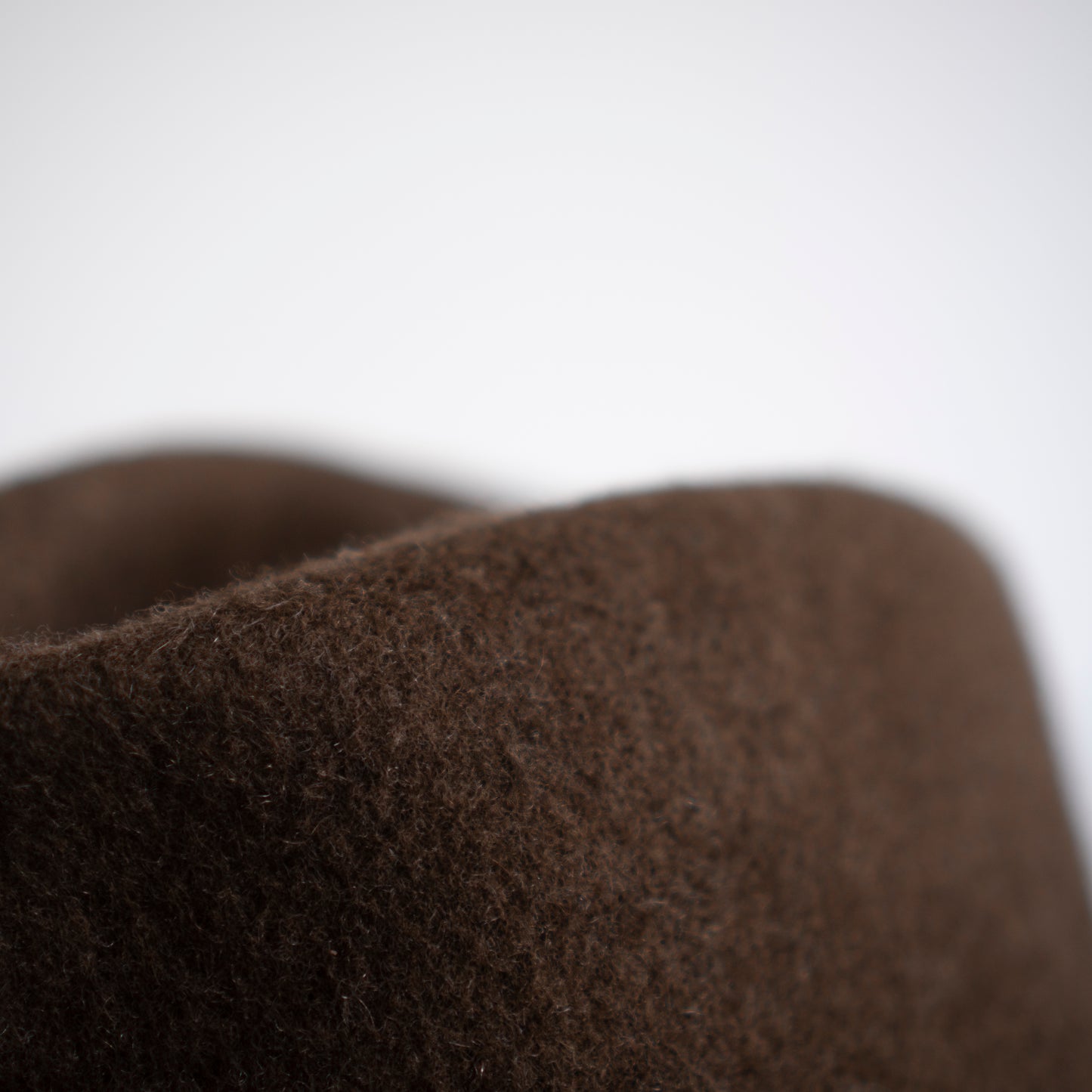 Tibet, Shangdrok, Yak Down Fiber Felt Fedora Hat in Brown