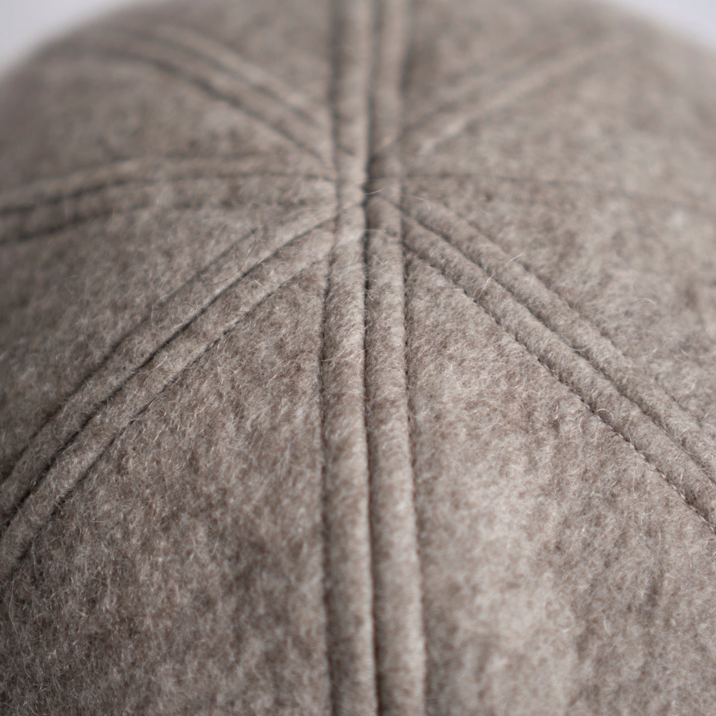 Tibet, Shangdrok, Yak Down Fiber Felt Newsboy's Cap in Gray