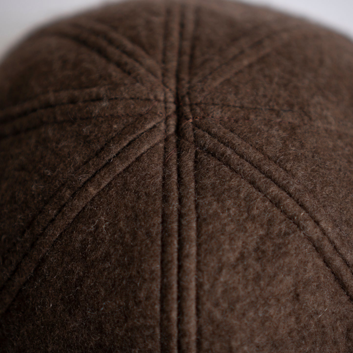 Tibet, Shangdrok, Yak Down Fiber Felt Newsboy's Cap in Brown