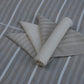 Hungary, Zsuzsa Zsigmond, Linen napkin set with original stripe rhythm from Sárköz region