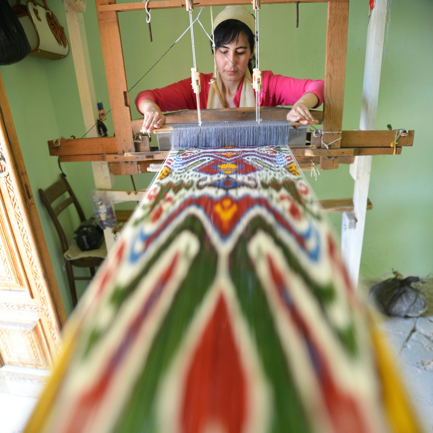Uzbekistan, Bibi Hanum, Ikat & Clothing Design