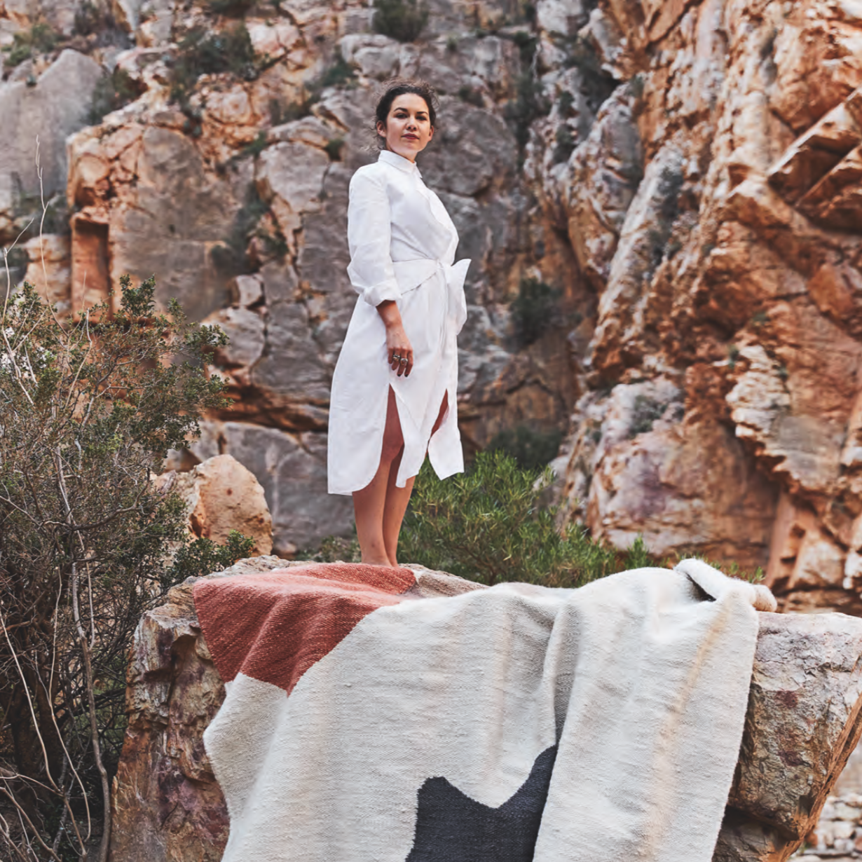 South Africa, Frances VH / Frances van Hasselt , Mohair Rug Weaving & Knitwear