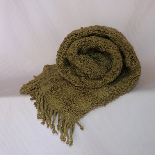 Brazil, Central Veredas, Dyed Hollow Blanket in Green