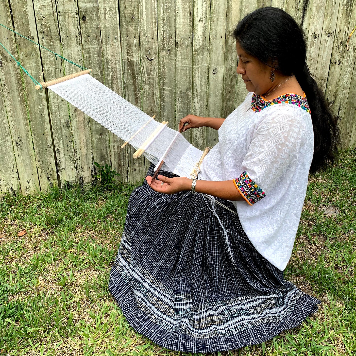 Guatemala, Concepcion Poou Coy Tharin, Back Strap Weaving & Whitework Brocade