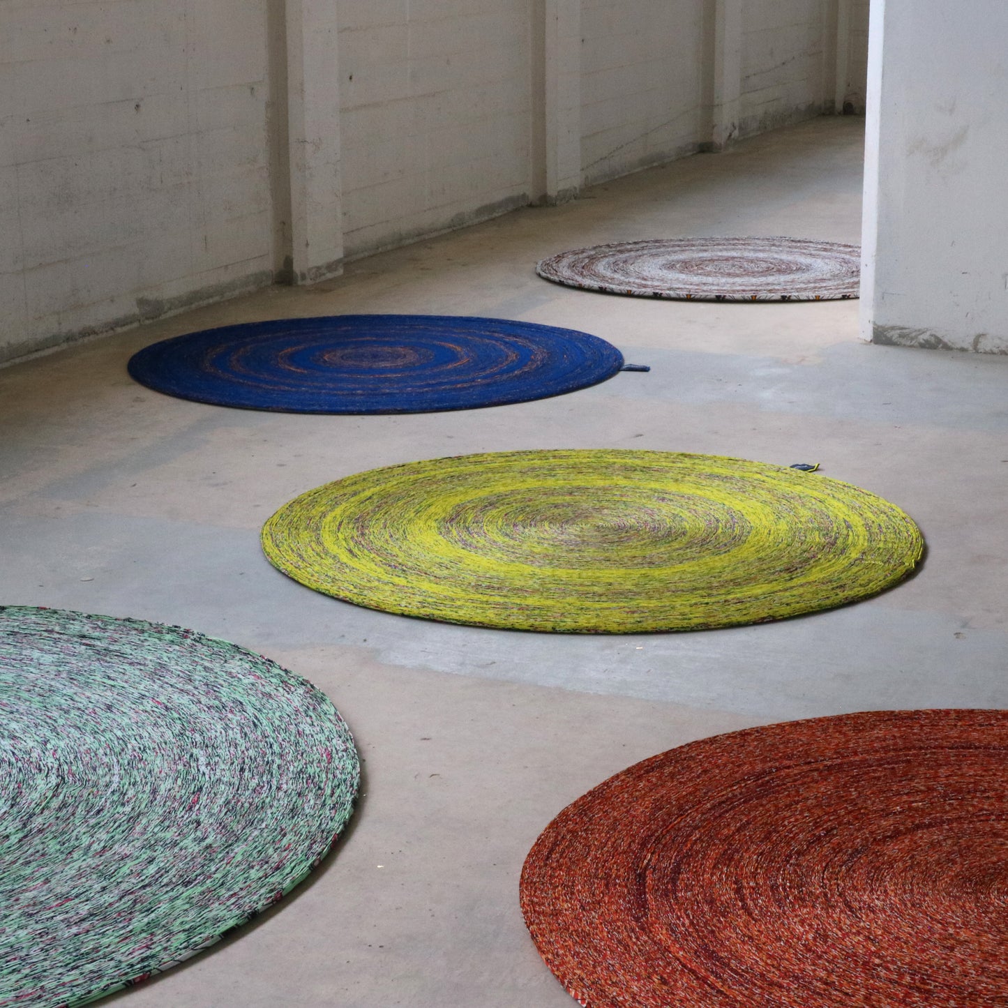 Netherlands, Simone Post, Vlisco Recycled Carpet Blue Gradient