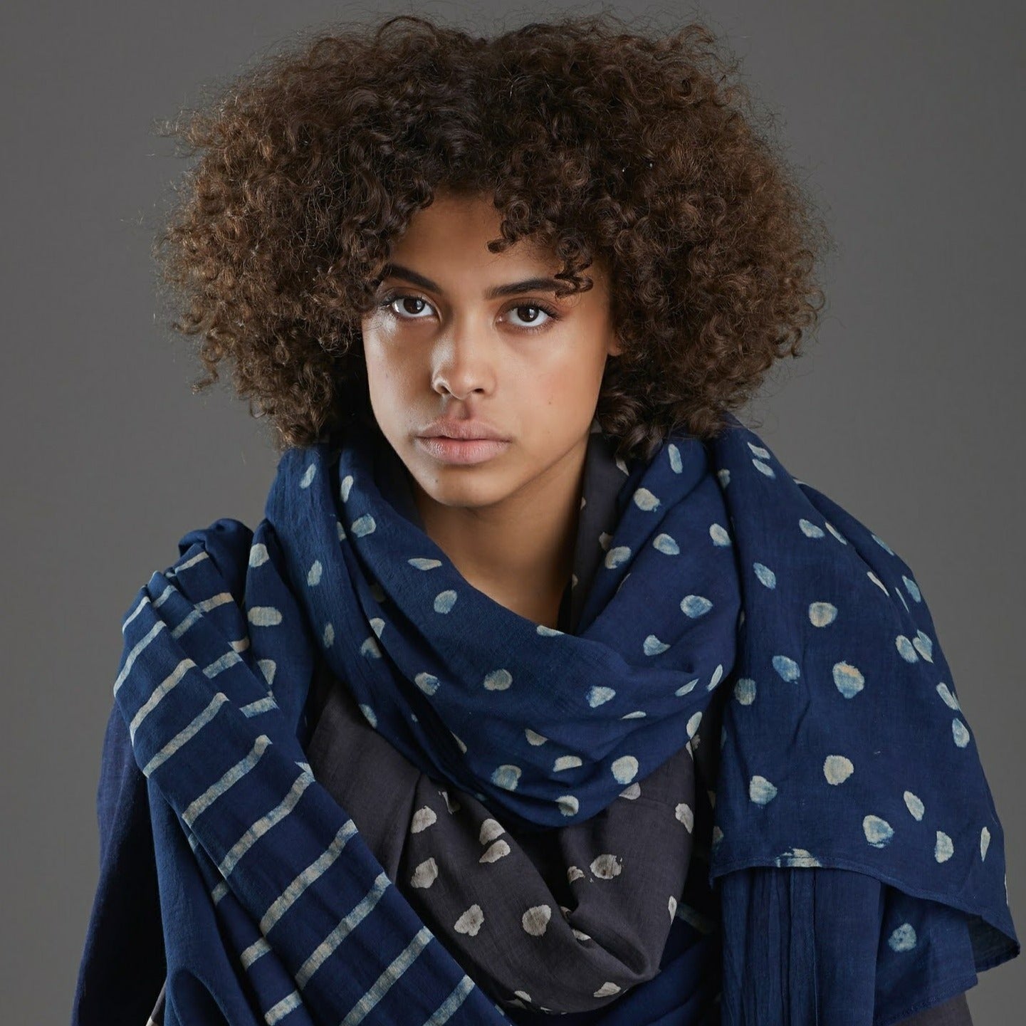 Pakistan & Canada, Handwork Studio, Long Scarf Half Dots