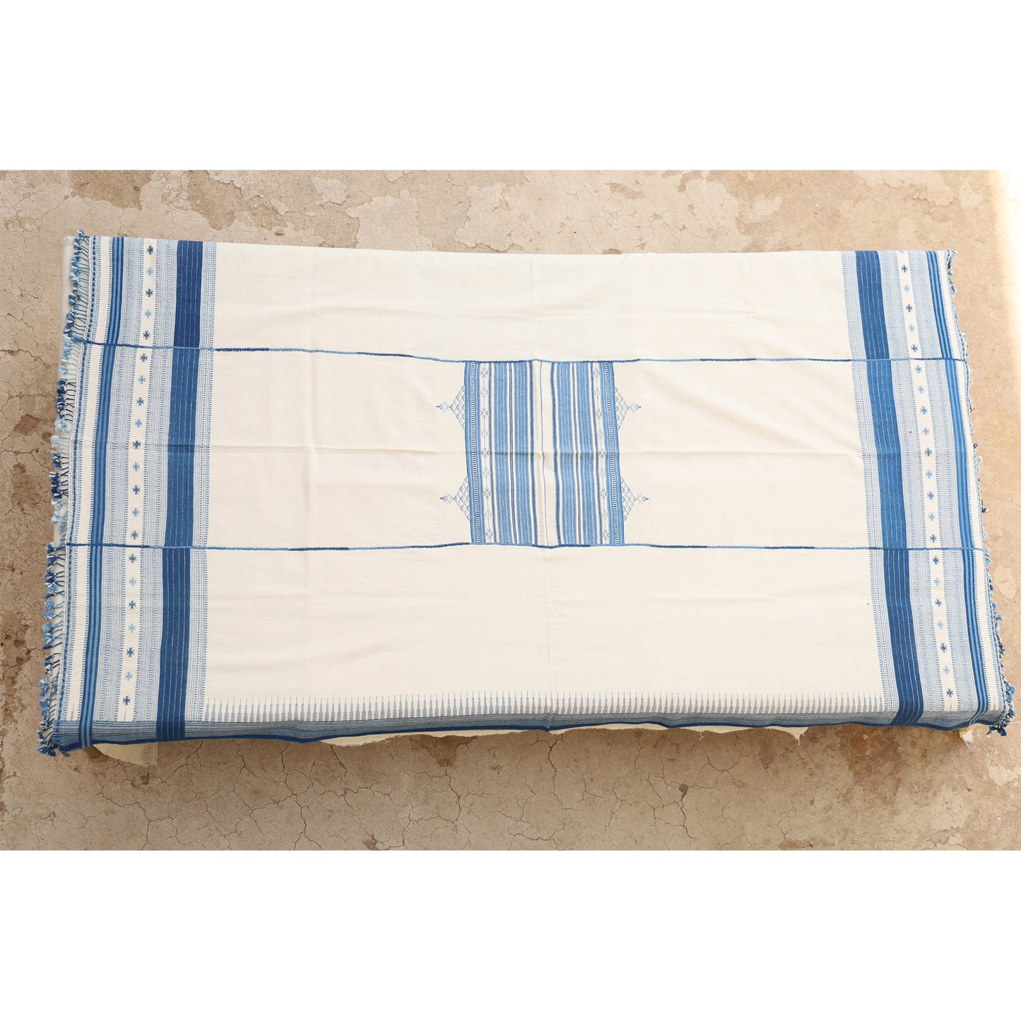 India, Siju Shamji Vishram, Addhita Throw - Indigo/Natural