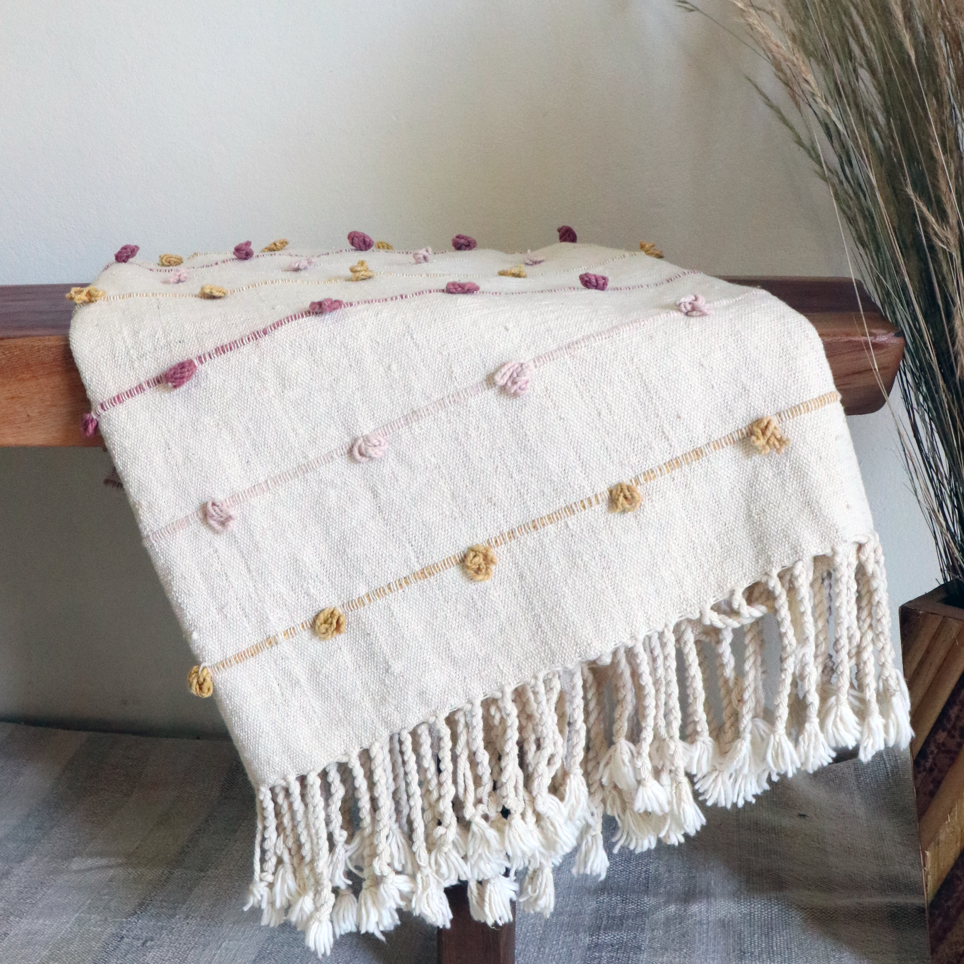Brazil, Central Veredas, Dyed Popcorn Blanket