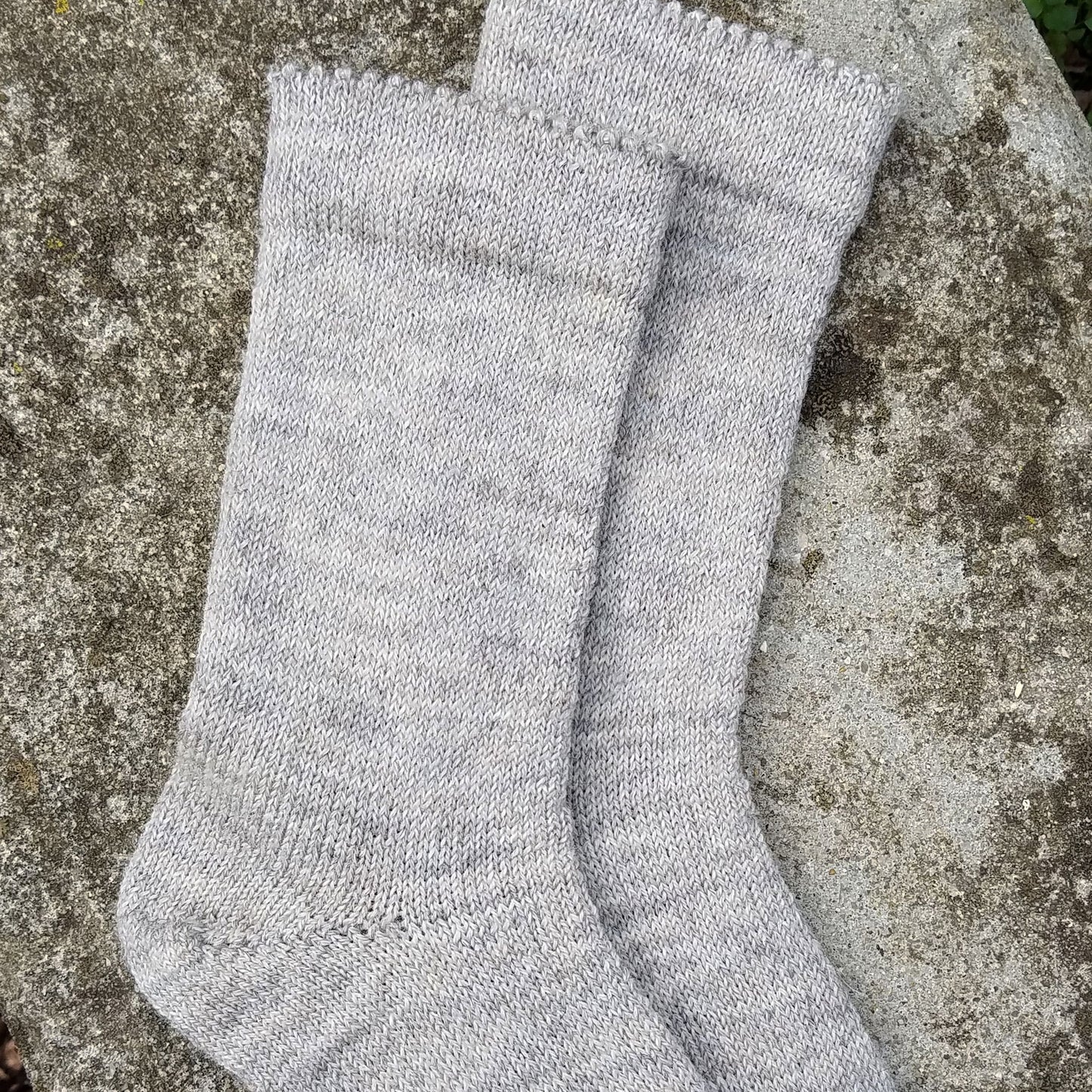 United States, Kathleen Oliver / Sweet Tree Hill Farm, Shepherd’s Simply Socks in Natural Silver Gotland Wool with Picot Edge