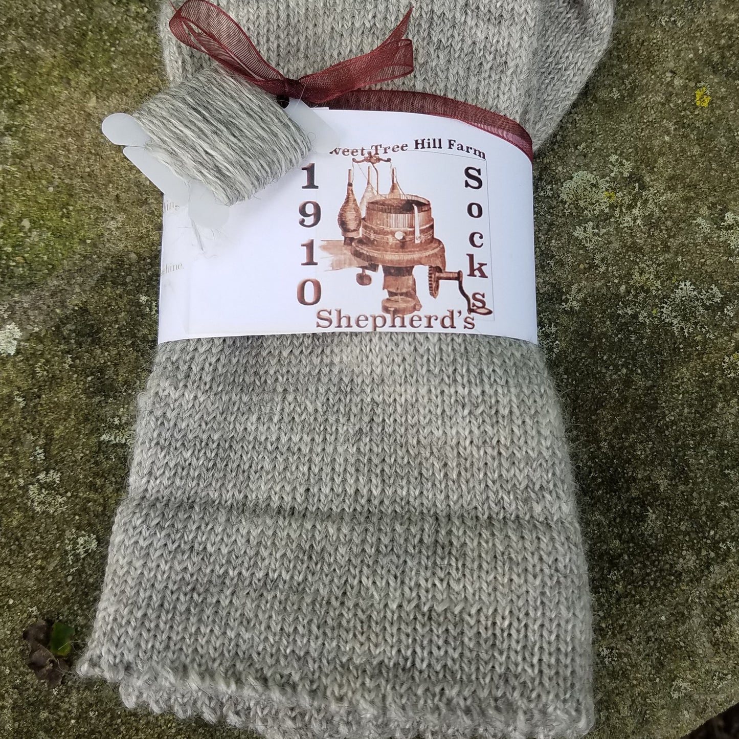 United States, Kathleen Oliver / Sweet Tree Hill Farm, Shepherd’s Simply Socks in Natural Silver Gotland Wool with Picot Edge