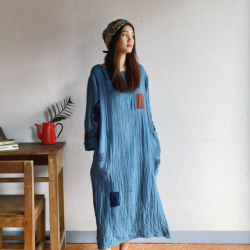 Thailand, Farmer Rangers, Natural dyed patchwork Dress – Selvedge Magazine