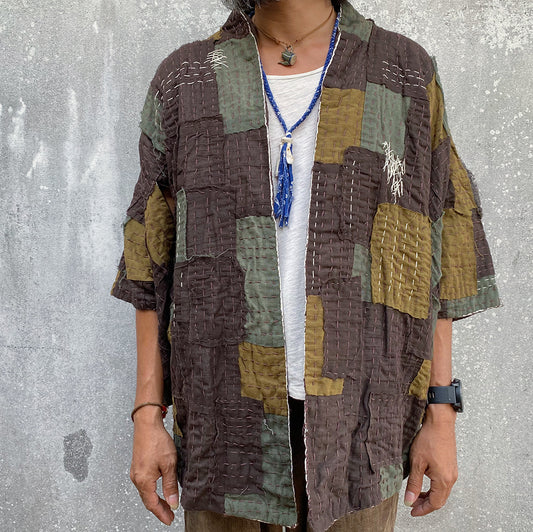 Thailand, Farmer Rangers, Handstitched Patchwork Kimono