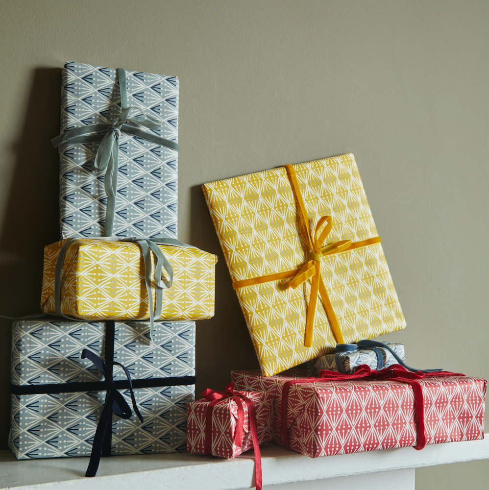 The Selvedge Gift Wrapping Paper by Cambridge Imprint (Assortment of Colours Available)
