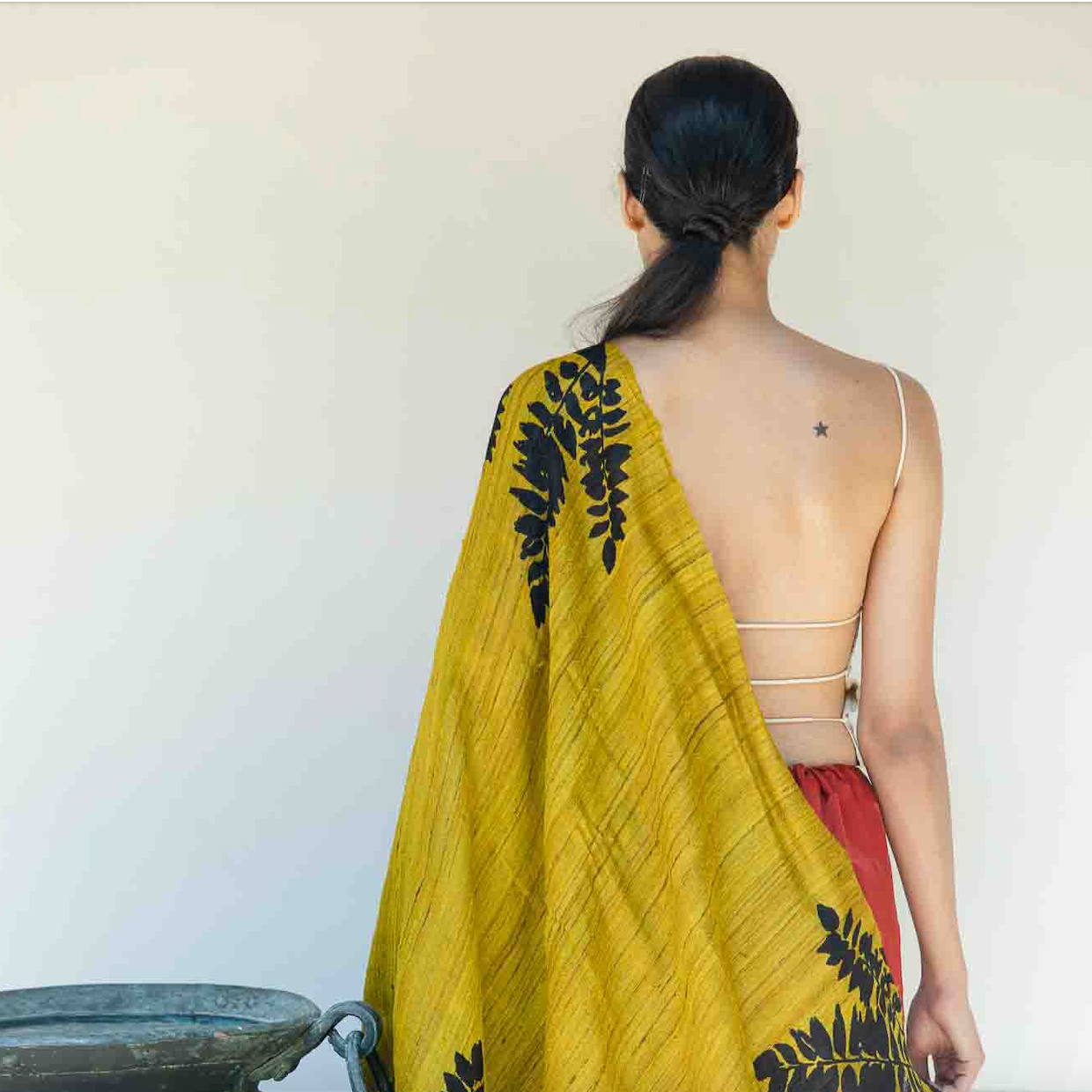 India, Aeshaane,  ‘The Nivar’ Tussar Peace Silk Scarf