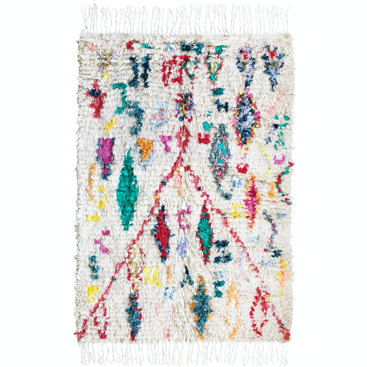 Morocco & France, Calla, LARGE BOUCHAROUITE RUG - RAINBOW