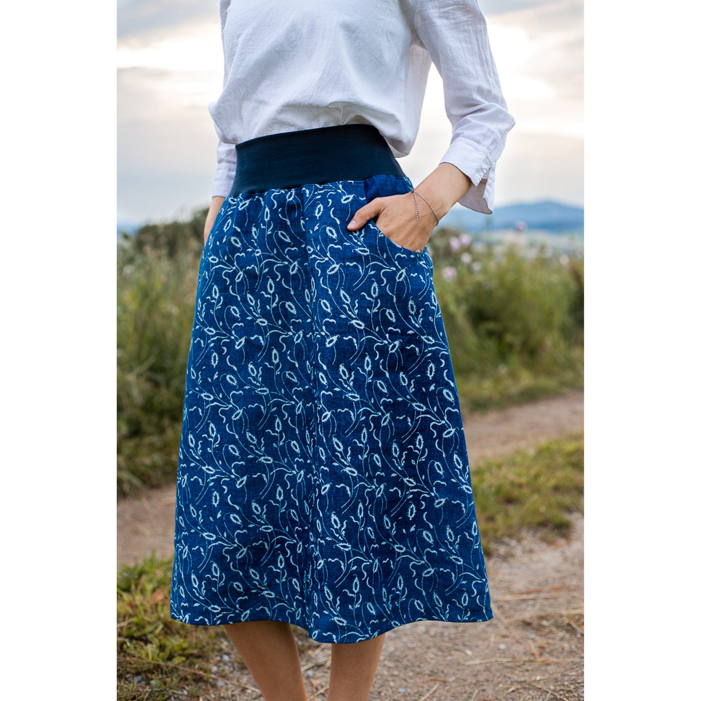 Austria, Karl and Maria Wagner, Mia Skirt in Wollgras Print