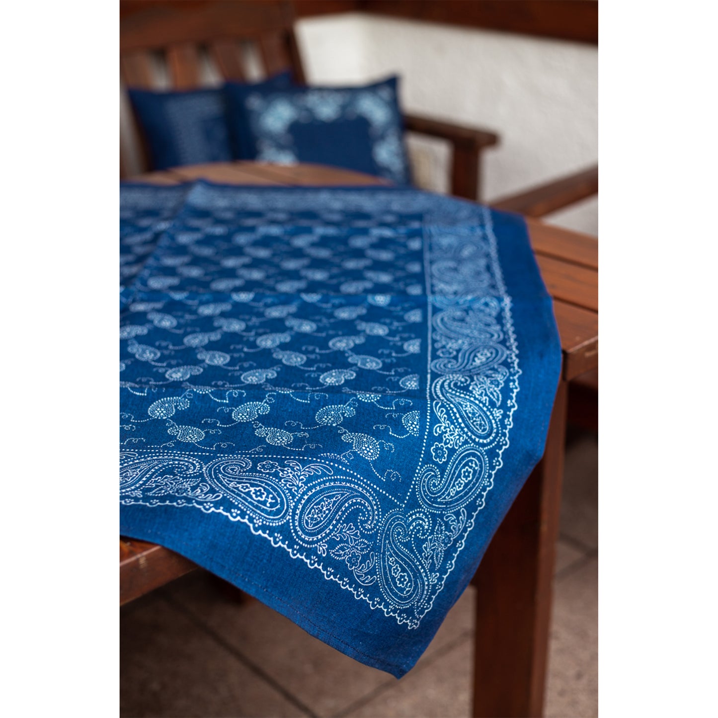 Austria, Karl and Maria Wagner, Blaudruck Basely Print Tablecloth Square
