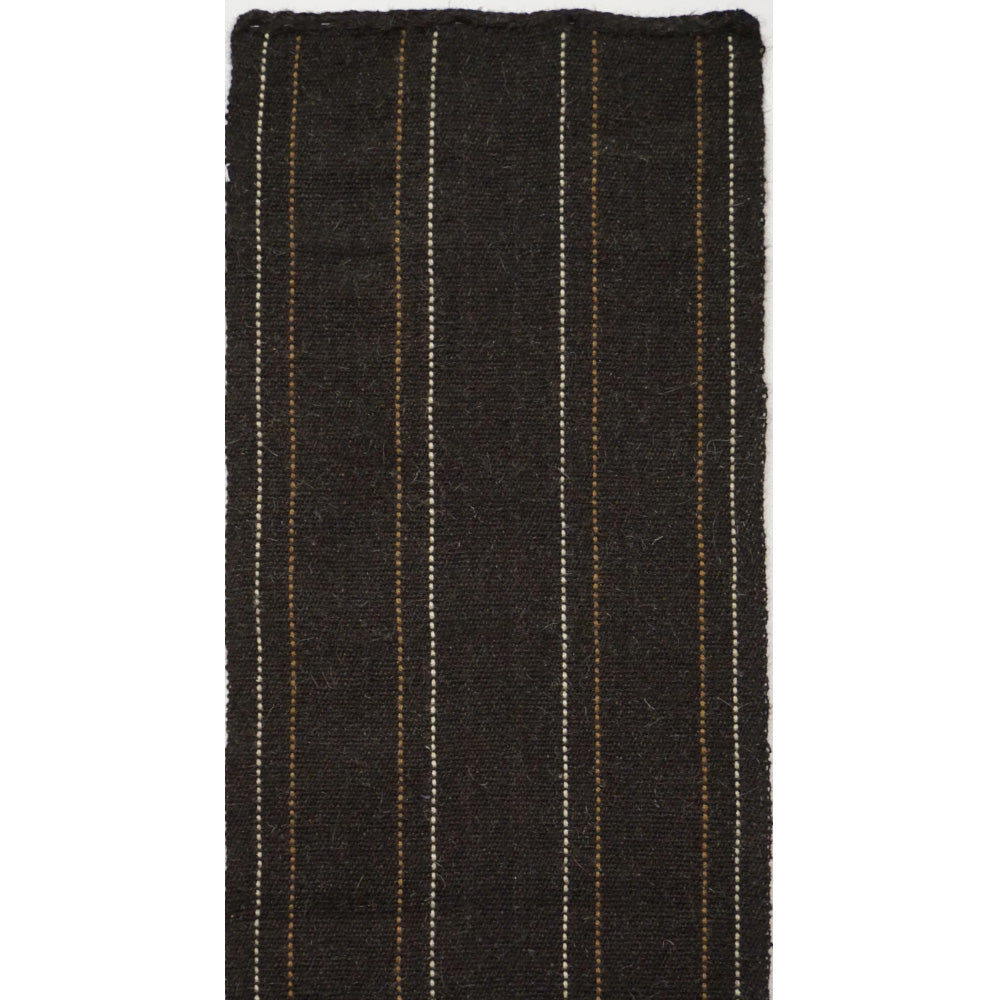Turkey, Vedat Demiralp, Black with White Handwoven Goats Wool Runner