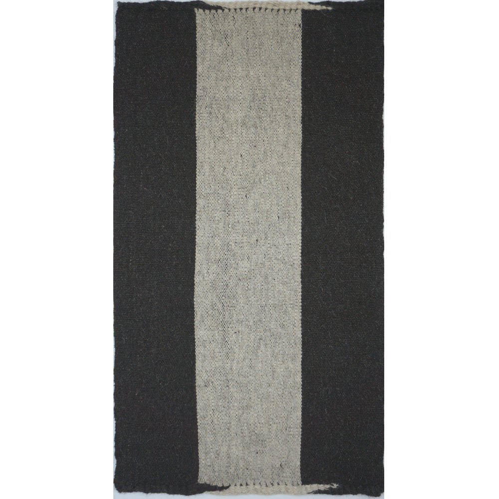 Turkey, Vedat Demiralp, Black & White Handwoven Goats Wool Rug
