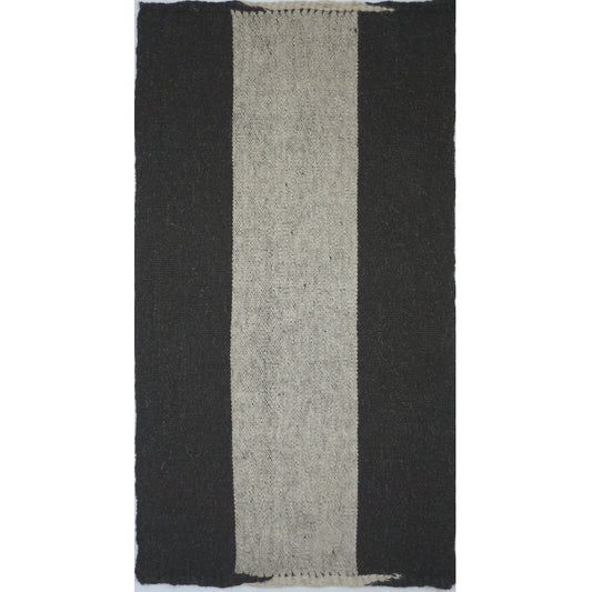 Turkey, Vedat Demiralp, Black & White Handwoven Goats Wool Rug