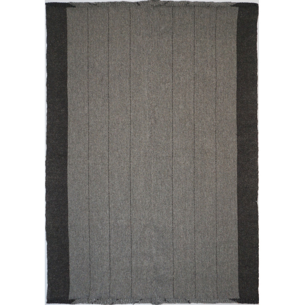 Turkey, Vedat Demiralp, Grey with Black Stripes Handwoven Goats Wool Rug