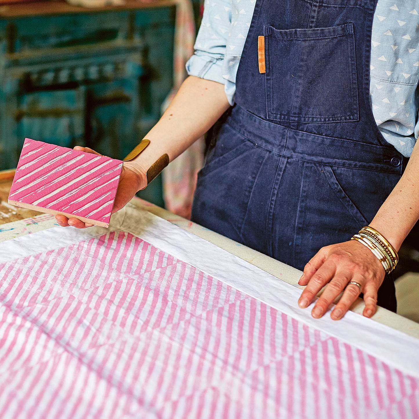 How to make a block printed tablecloth with Molly Mahon