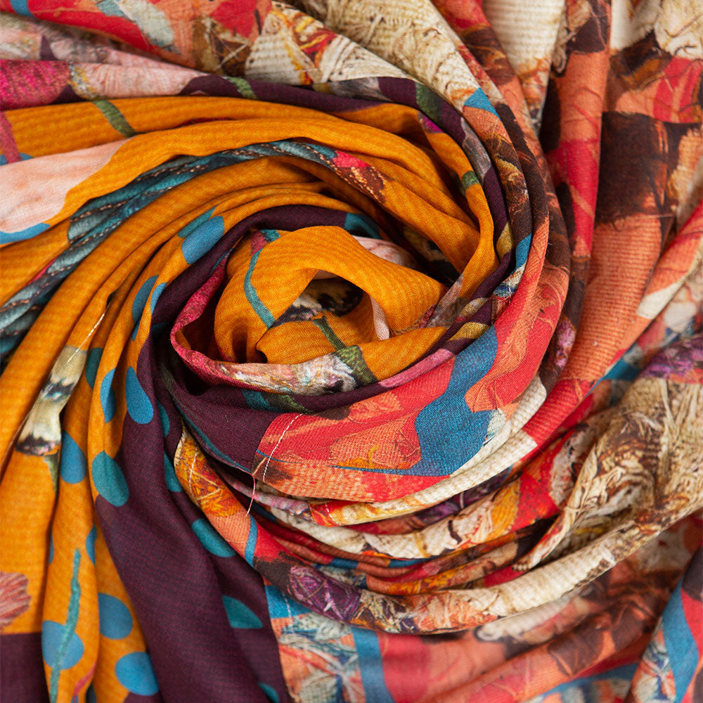 Lebanon, Bokja, Magic Mushrooms Wool Scarf