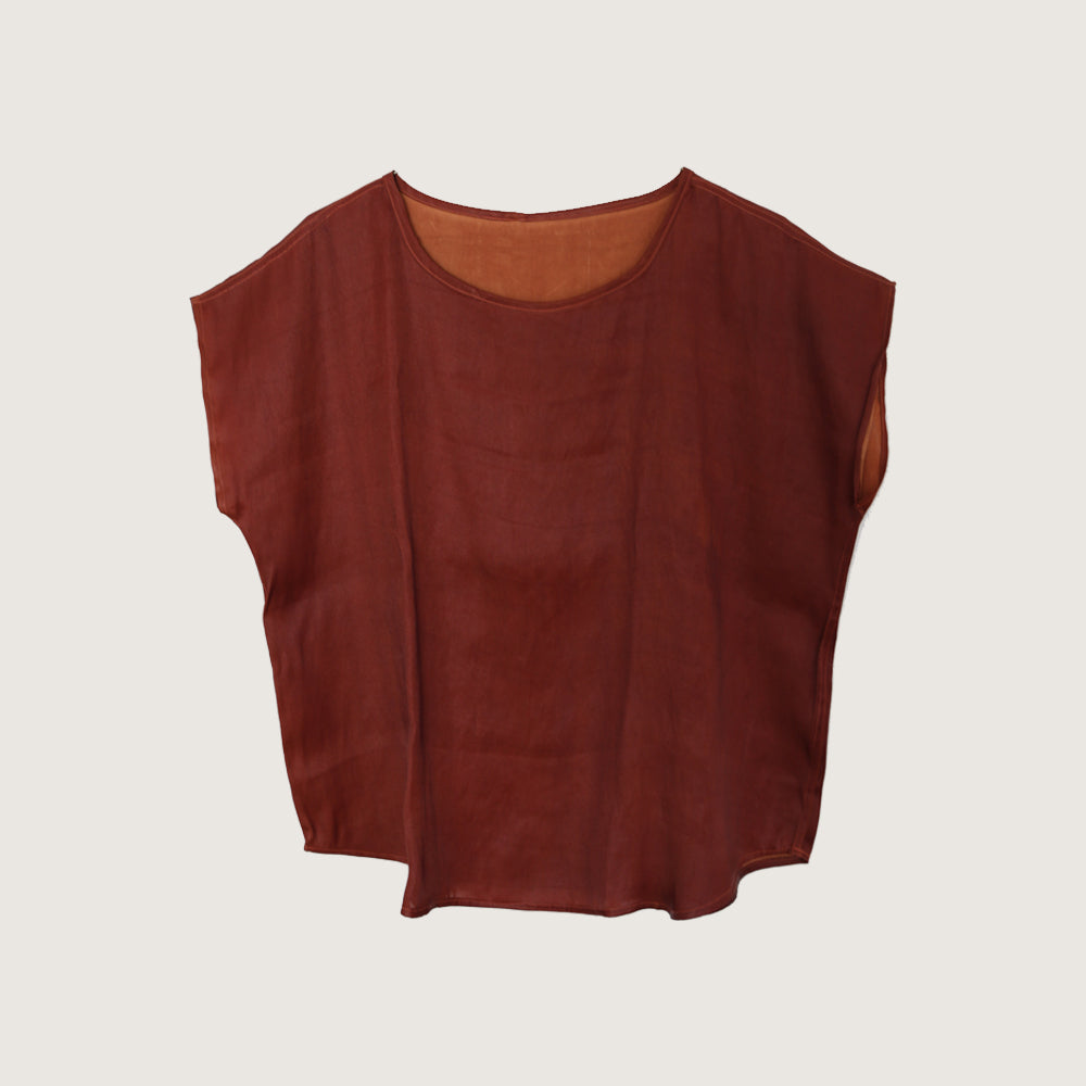 China, Noir Mud Silk / Marcella Echavarria, T-Shirt Rust Mud Silk